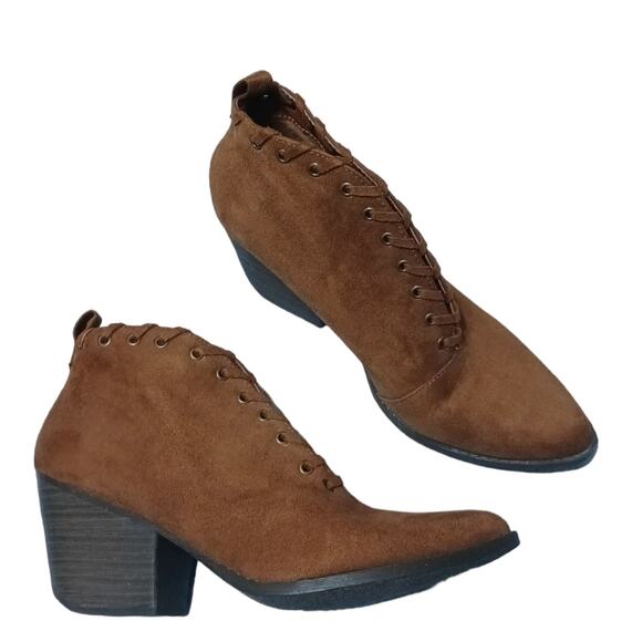 Coconuts by Matisse Alicia bootie sz 8.5 suede cognac brown fall autumn boho - Picture 1 of 9